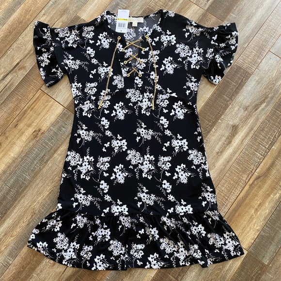 Floral black mini dress from Michael Kors - Picture 1 of 4